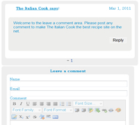 Italian Cook Comment Area