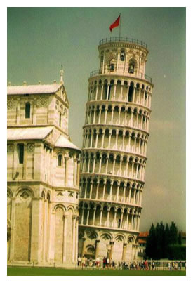 The leaining tower of Pisa
