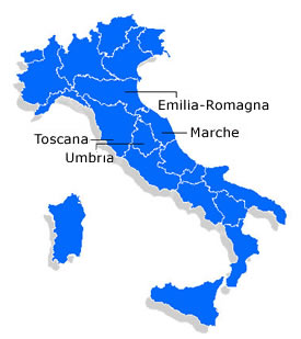 Central Italy, Emilia Romagna, Marche, Toscana, Tuscany, Umbria, About ...